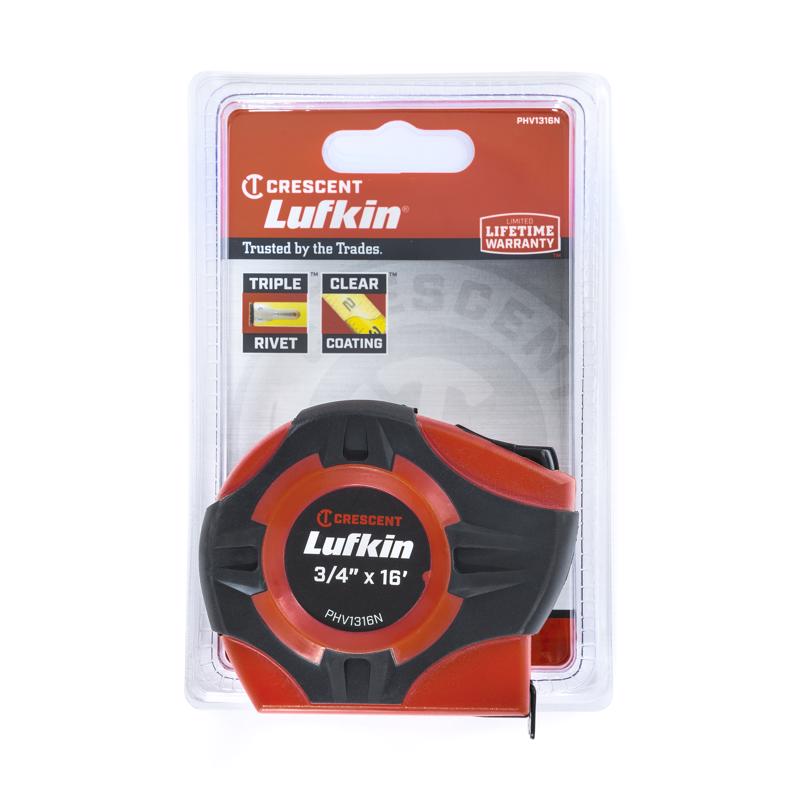 Lufkin P1000 Series 16 ft. L X 0.75 in. W Hi-Viz Tape Measure 1 pk