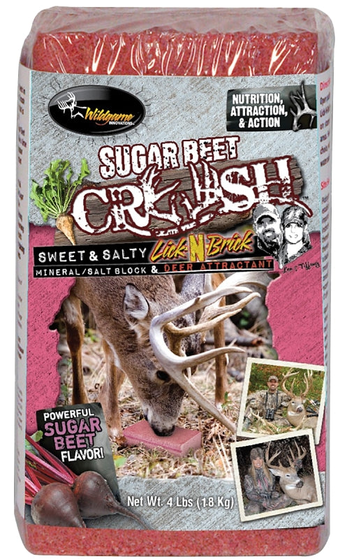 Wildgame INNOVATIONS FG-00015 Sugar Beet Crush Brick, Sugar Beet Flavor, 4 lb, Pack of 6