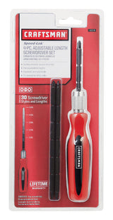 Craftsman Multi-Bit Screwdriver Set 9.5 in. 4 pc