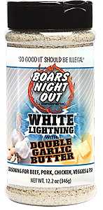 Boar's Night Out OW86508 BBQ Seasoning, Garlic Butter, 12.2 oz Jar