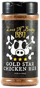 Loot N' Booty BBQ OW88251 Gold Star Rub, 13 oz Bottle