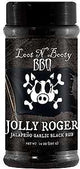 Loot N' Booty BBQ OW88410 Jolly Roger Black Rub, Jalapeno Garlic, 14 oz