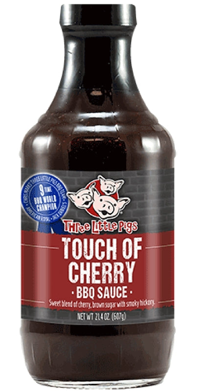 Three Little Pigs OW85507 BBQ Sauce, Touch of Cherry, 21.4 oz