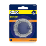 OOK 50123 Picture Hanging Wire, 9 ft L, Galvanized Steel, 30 lb, Pack of 12