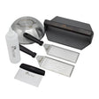 Recteq SmokeStone ACSMKSTN600ACKT Griddle Accessory Kit, Stainless Steel, Black/Gray