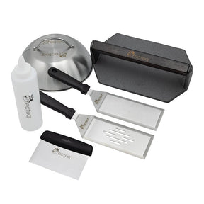 Recteq SmokeStone ACSMKSTN600ACKT Griddle Accessory Kit, Stainless Steel, Black/Gray