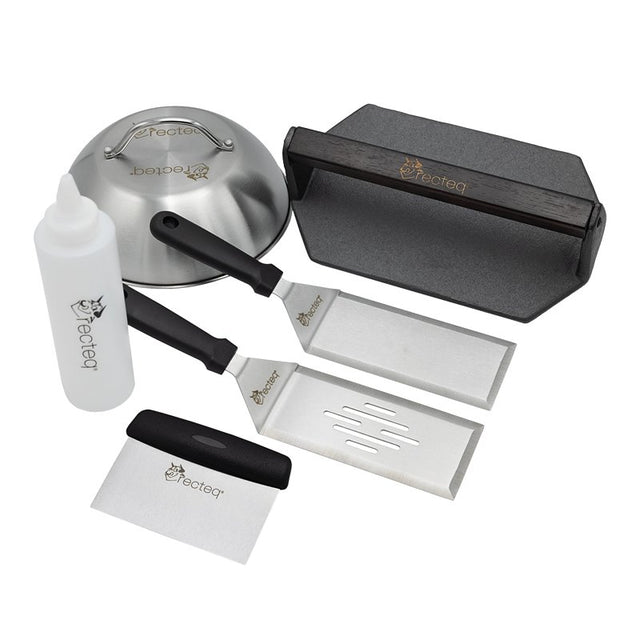 Recteq SmokeStone ACSMKSTN600ACKT Griddle Accessory Kit, Stainless Steel, Black/Gray