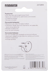 ProSource 20338BBX Square Corner Door Hinge, Steel, Polished Brass, Loose Pin, 180 deg Range of Motion