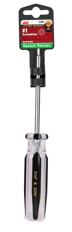 Ace No. 1 X 4 in. L Square Recess Screwdriver 1 pc, Pack of 3