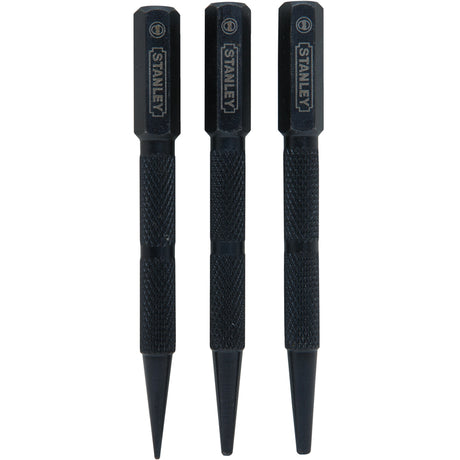 STANLEY 58-230 Nail Punch Set, 3-Piece, Steel, Black Oxide