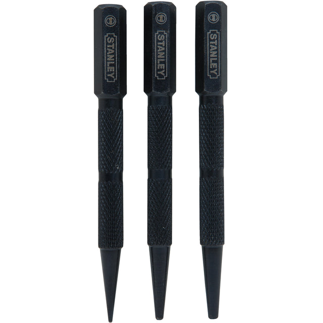 STANLEY 58-230 Nail Punch Set, 3-Piece, Steel, Black Oxide