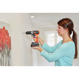 Black+Decker 20V MAX 3/8 in. Brushed Cordless Drill/Driver Kit (Battery & Charger), Pack of 2