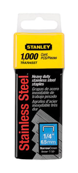 Stanley T50 27/64 in. W X 1/4 in. L 24 Ga. Narrow Crown Heavy Duty Staples 1000 pk