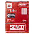 Senco 1 in. L X 16 Ga. Straight Strip Galvanized Finish Nails 2,000 pk