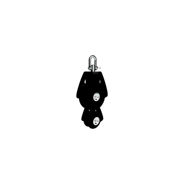 Lewmar 50MM Fiddle Block, Black, 1/4" - 3/8" Line