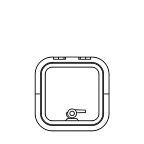 Lewmar 39910030 Low Profile Size 10 Rectangular Self Supporting Hatch