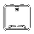 Lewmar 39944030 Low Profile Size 44 Rectangular Self Supporting Hatch