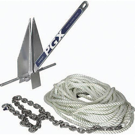 Lewmar 69600927 PGX Anchor Package w/Rope &amp; Chain, 8 lb.