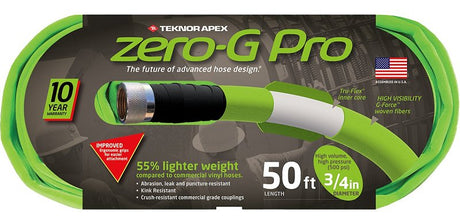Zero-G Teknor Apex Series 4300-50 Coiled Hose, 50 ft L, 1800 lbf Pressure Class, Green