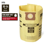 Craftsman 2 in. L X 9.5 in. W Wet/Dry Vac Filter Bag 10-14 gal 2 pc