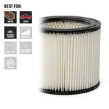 Craftsman 5-3/4 in. D Wall Vac Filter 1 pc