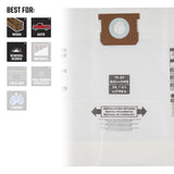 Craftsman 2 in. L X 10 in. W Wet/Dry Vac Filter Bag 15-22 gal 3 pc