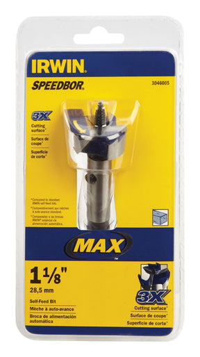Irwin Speedbor 1-1/8 in. Hardened Steel 5 in. L Hole Cutter
