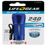 LifeGear LG09-60589-SA4 Flashlight, AAA Battery, LED Lamp, 160 Lumens, Narrow, Wide Beam, 1 hr Run Time, Assorted
