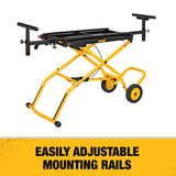 DeWalt Metal 98 in. L X 32-1/2 in. H X 59.5 in. W Miter Saw Stand Yellow 1 pc