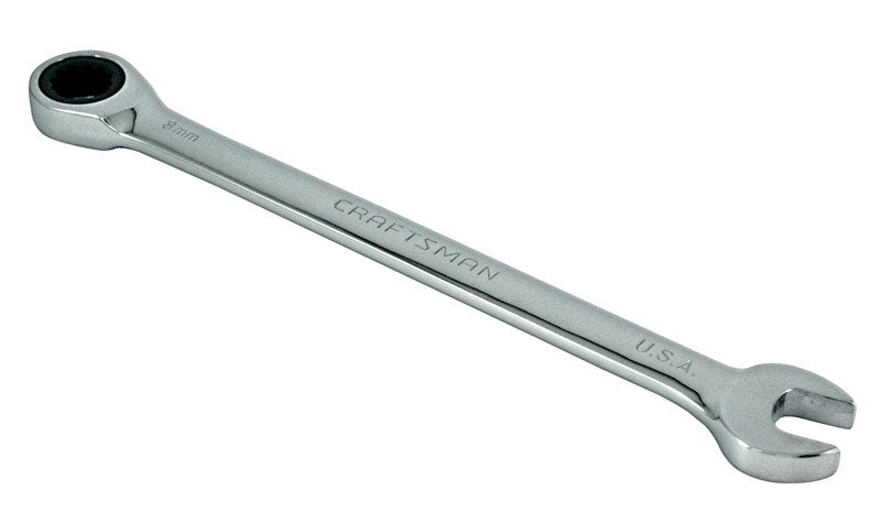 Craftsman 8 ml X 8 ml 12 Point Metric Ratcheting Wrench 4.4 in. L 1 pc