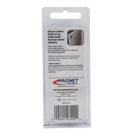 Magnet Source 1 in. L X .875 in. W Silver Latch Magnet 7 lb. pull 2 pc