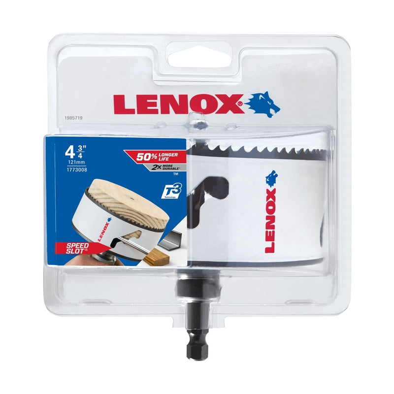 Lenox Speed Slot 4-3/4 in. Bi-Metal 1.5 in. L Hole Saw Arbor Included