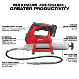 Milwaukee M18 2446-21XC Grease Gun Kit, 8000 psi Pressure