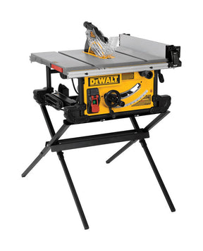 DEWALT DWE7491X Table Saw with Scissor Stand, 120 VAC, 15 A, 10 in Dia Blade, 5/8 in Arbor, 4800 rpm Speed