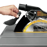 DEWALT DWE7491X Table Saw with Scissor Stand, 120 VAC, 15 A, 10 in Dia Blade, 5/8 in Arbor, 4800 rpm Speed