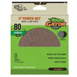 Gator 4800 Sanding Disc, 5 in Dia, 80 Grit, Medium