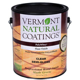 Vermont Natural Coatings PolyWhey Semi-Gloss Clear Water-Based Floor Finish 1 gal, Pack of 4
