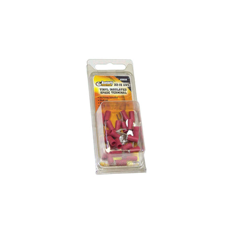 Battery Doctor Red Vinyl Insulated Spade Terminal, 16-14 AWG, 25/Pk.