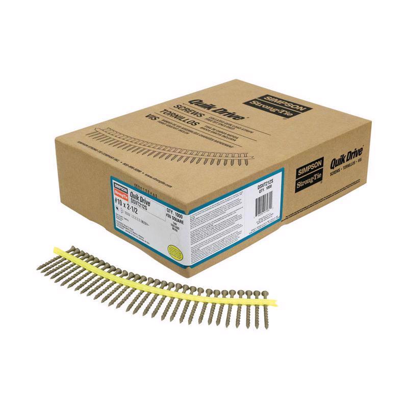 Simpson Quick Drive Rib Guide Simpson Strong-Tie Quick Drive No. 10 Sizes X 2-1/2 in. L Tan Star Rib ...