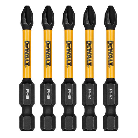 DeWalt FlexTorq Phillips #2 X 2-1/4 in. L Screwdriver Bit Steel 5 pc
