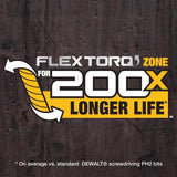 DeWalt FLEXTORQ Phillips #2 X 6 in. L Screwdriver Bit Steel 1 pc