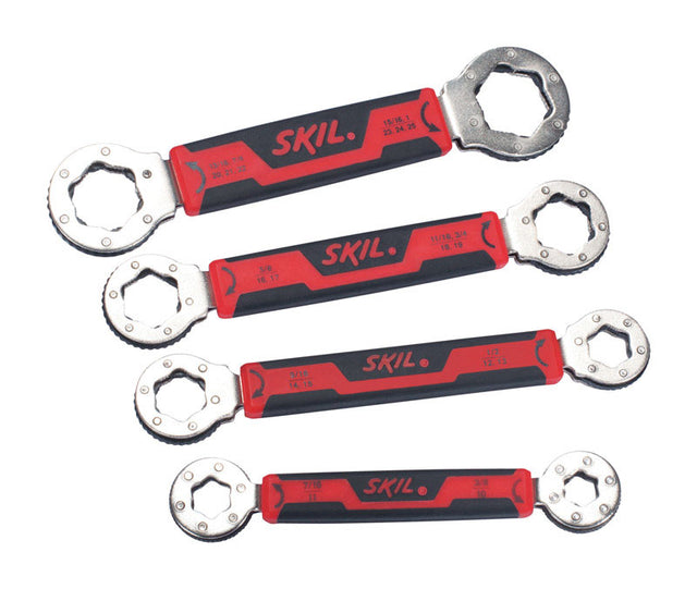 SKIL Secure Grip 6 Point Metric Wrench Set 4 pc