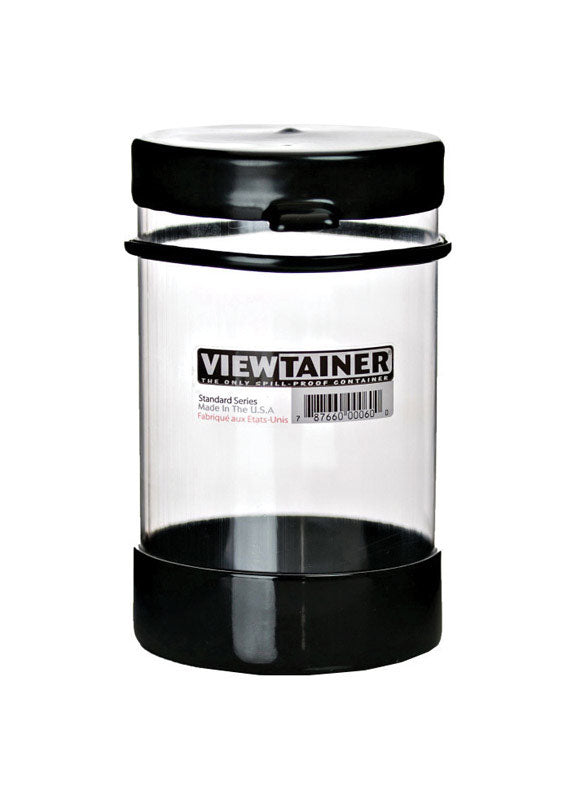 Viewtainer 4 in. W X 6 in. H Tethered Top Container Plastic Black, Pack of 6