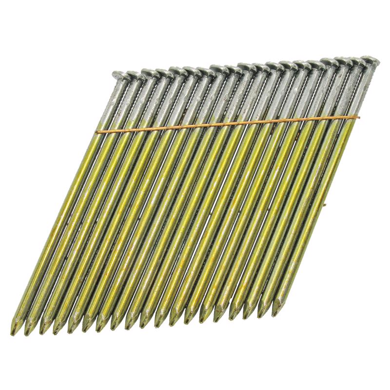 Grip-Rite 2-3/8 in. L X 11-1/2 Ga. Angled Strip Bright Framing Nails 28 deg 2500 pk