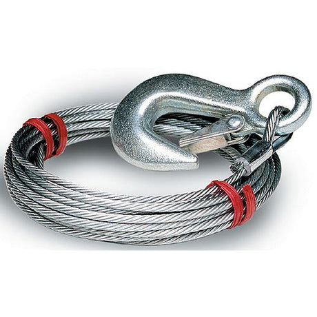 Tie Down Engineering Galvanized Steel 7 x 19 Winch Cable With Galvanized Latch Hook