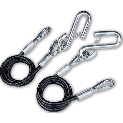 Tie Down Engineering 59537 36″ Black Vinyl Jacketed Hitch Cables With ″S″ Hooks - Sold as Pair