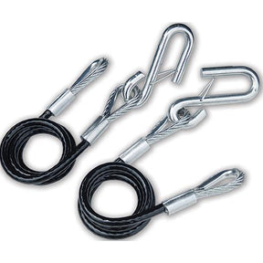 Tie Down Engineering 59537 36″ Black Vinyl Jacketed Hitch Cables With ″S″ Hooks - Sold as Pair