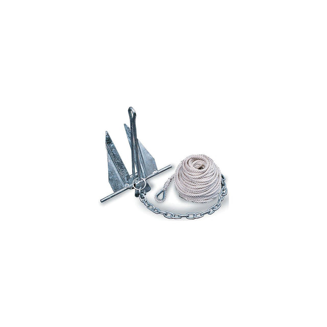 Tie Down Engineering Quik-Set Hooker Anchor Kit Includes Anchor, Anchor Line, Chain and (2) Shackles