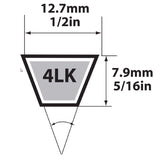 Mitsuboshi Super KB Standard V-Belt 0.5 in. W X 36 in. L For Riding Mowers