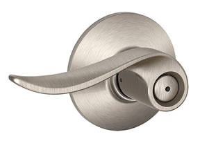 Schlage F Series F40VSAC619 Privacy Lever, Mechanical Lock, Satin Nickel, 2.63 in L x 5.38 in W x 2.75 in H Dimensions